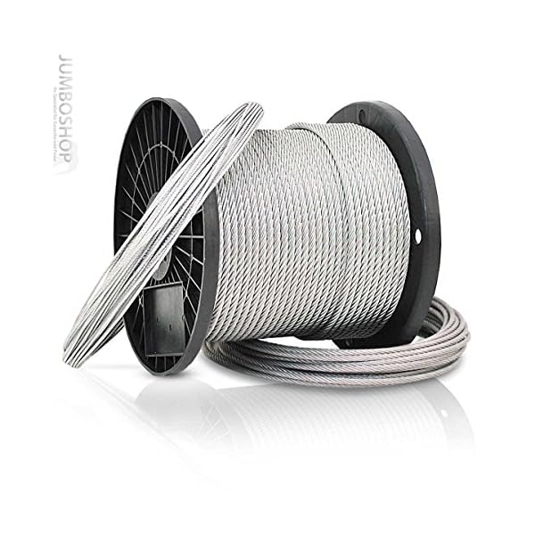 90m Drahtseil 2mm 1x19 verzinkt Stahlseil Forstseil Windenseil DIN Seil Draht Stahl