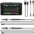 MINIWARE Handheld Oscilloscope DS213, Portable Oscilloscope Mini Size Handheld, Built-in Rechargeable Battery, 4 Channels, 15Mhz Bandwidth, Entry Level Oscilloscope for Beginner