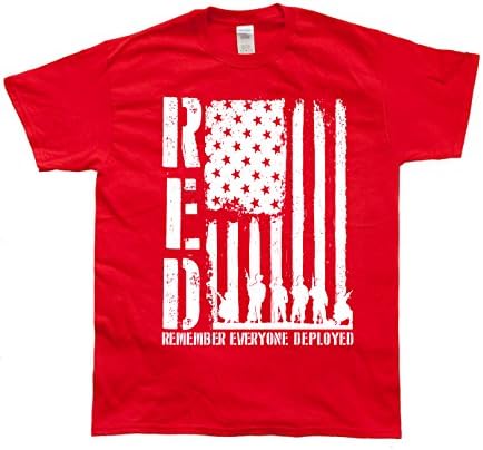 Raw Garments Remember Everyone Deployed R.E.D. Friday T-Shirt Red Medium
