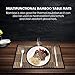 Bamboo Placemats for Dining Table, Placemats Set of 4,Stain-Resistant,Heat-Resistant Place Mats,Durable and Sturdy Dining Place Mats for Kitchen Table (Black)