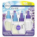 Febreze Plug in Air Freshener Scented Oil Refill, Mediterranean Lavender, 3 Count