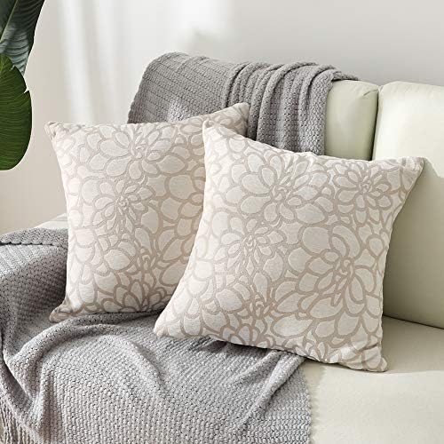 Set of 2 Throw Pillow Covers Coastal Cushions Cotton Home Decorative 20 x 20 inch Soft Pillow Case Covers Invisible Zipper Pillow Case No Pillow Insert Furniture Cushions 02 MerryChristmas(02pc-white)