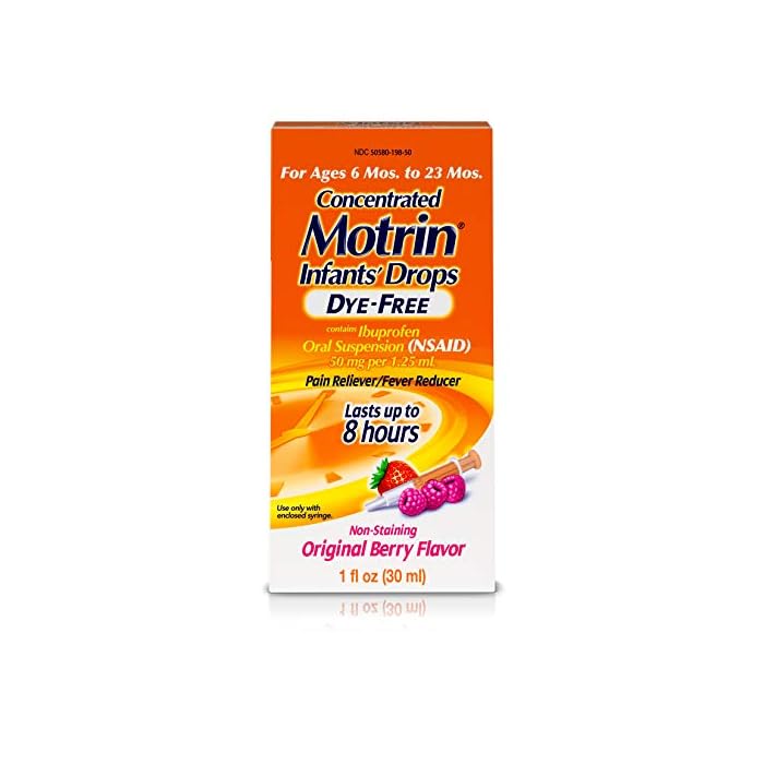 Motrin Infants Concentrated Liquid Medicine Drops with Ibuprofen, Berry, 1 fl. oz