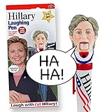 Hillary Clinton Laughing Pen - Mouth Moves - Hillary's REAL LAUGH - Funny Gift for for Hillary &amp; Donald Trump Fans - Superior Audio Quality - Replaceable Batteries Included - It's HILLarious (Toy)