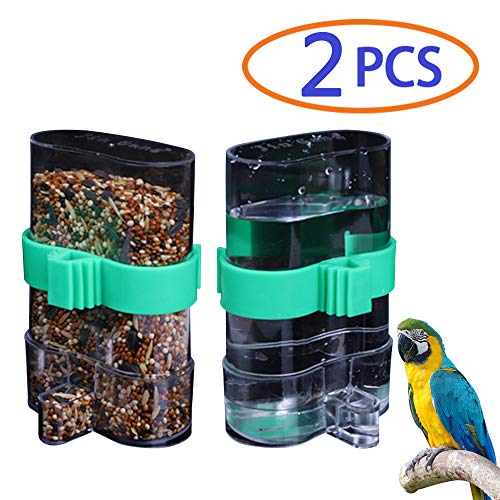 BLSMU Parakeet Water Dispenser,NoMess Parrot Feeder,Macaw Waterer