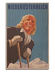 Home: Niederosterreich Vintage Poster (artist: Schmid, August) Austria c. 1950 (12x18 Wood Wall Sign, Wall Decor Ready to Hang) - Lantern Press