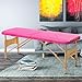 Uenjoy Massage Bed 72'' Professional Folding Massage Table 2 Fold, Basic & Portable, Pink