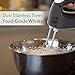 Cordless Electric Kitchen Hand Mixer - Portable Handheld Rechargeable Stainless Steel Whisk Machine with 3 Speed Settings - For Egg, Cake, Dough, Glue Pudding, Bread, Cookies - NutriChef PKHNDMX32, Black