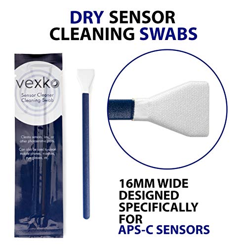 Vexko Kamera-Reinigungsset für DSLR-Kameras - Reisetasche + Kameraobjektiv-Reinigungstücher + Mikrofaserreinigungstücher + Luftgebläse + Sensor-Reinigungstücher + Tupfer + Linsenstift + Bürste – Bild 6