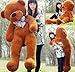 Fengheshun Super Giant Teddy Bear Outer Cover Animal Toy Huge Bear Shell Purple (Not Filled),Give Girlfriend The Best Gift On Valentine's Day (Brown, 1.8m)
