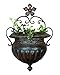 Deco 79 Metal Wall Planter, 18-Inch by 12-Inch, Brown