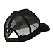 6 Panel Mesh American Flag White Patch Cap - Black OSFM