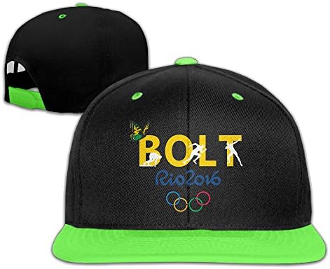 OKGOO Kids King 100m Bolt Jamaica Rio Olympic 2016 Adjustable Snapback Cap Hip-hop Baseball Hat For Kids