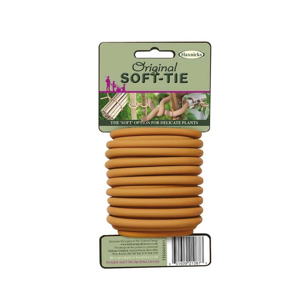 Haxnicks Woody Soft Tie Garden Tie | Gentle Plant Support | Reusable Alternative To Garden Twine | 5m Brown | Tie060101 — image 1