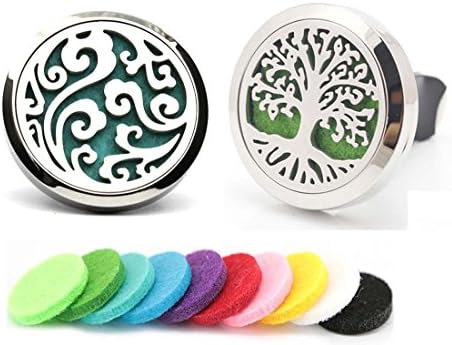 GFONDINGD Aromatherapy Essential Oil Diffuser Necklace 316L Stainless Steel Locket Pendant with 24 Inch Chain