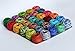 Cotton Thread Balls Yarn Dyeing 60 Balls Soft 10g Cotton Balls Rainbow Colors of Size 8 Perle/Pearl Cotton Threads for Crochet Hardanger Cross Stitch Needlepoint Hand Embroidery