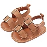 Meckior Baby Infant Boy Girl Sandals Newborn Non-Slip Soft Rubber Sole Sandals for Baby Boys Open-Toe Outdoor Casual Summer First Walkers Shoes
