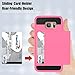 Galaxy S6 Case, EC Samsung Galaxy S6 Wallet Case, Hybrid High Impact Resistant Protective Shockproof Hard Shell with Card Holder Slot Cover for Samsung S6 (Pink)