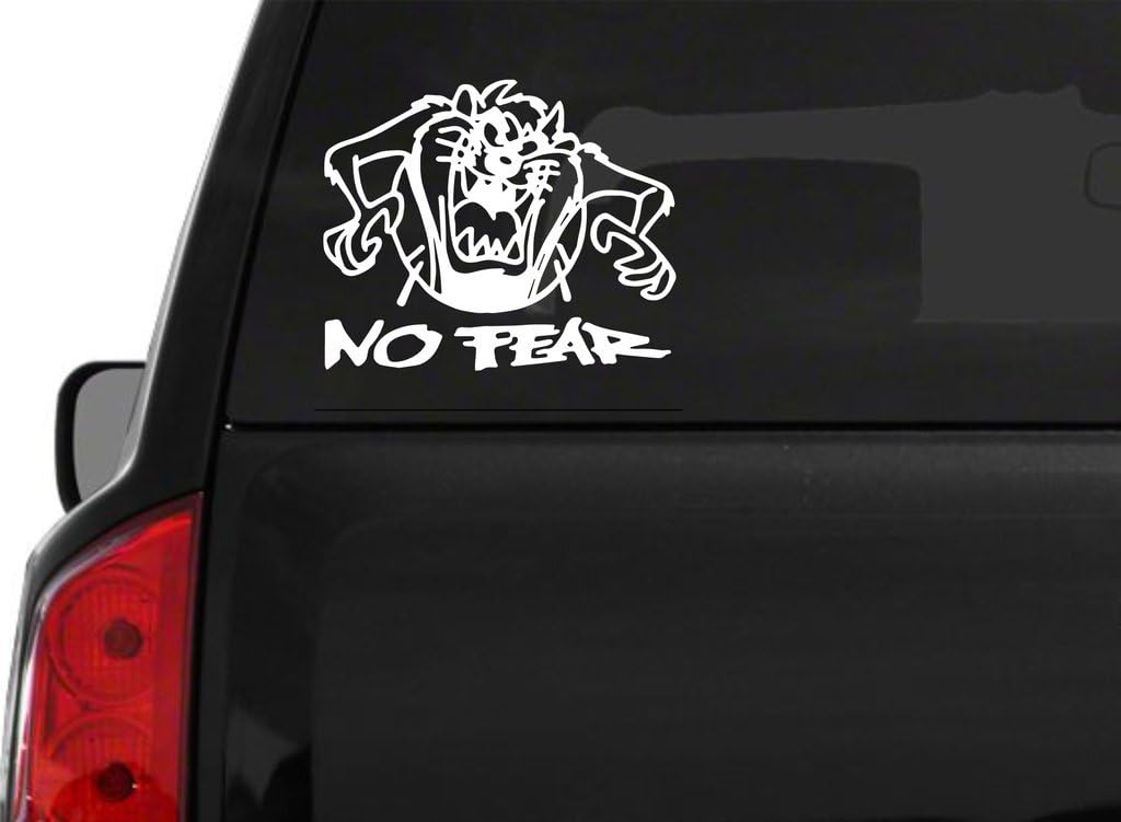 Taz No Fear Car Window Sticker Novelty Bumper Sticker A4