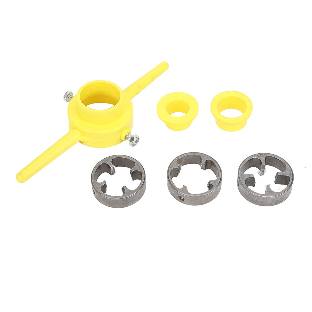 Yctze Handy PVC Thread Tool Maker, Pipe Die Set - 1/2 Inch, 3/4 Inch, 1 Inch, for Plumbing Manual Use