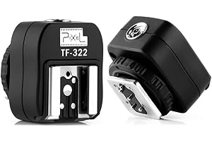 Pixel TF-322 Flash Hot Shoe Sync Adapter with Extra PC Sync Port Dedicated for Nikon DSLR & Flashgun