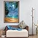 Standie 2 Pack Diamond Painting 5D Full Diamond Embroidery Rhinestone Cross Stitch Arts DIY Decorating Wall Stickers ( Seaside Scenery 45 x 35cm & Moonlight 40 x 30cm ) by