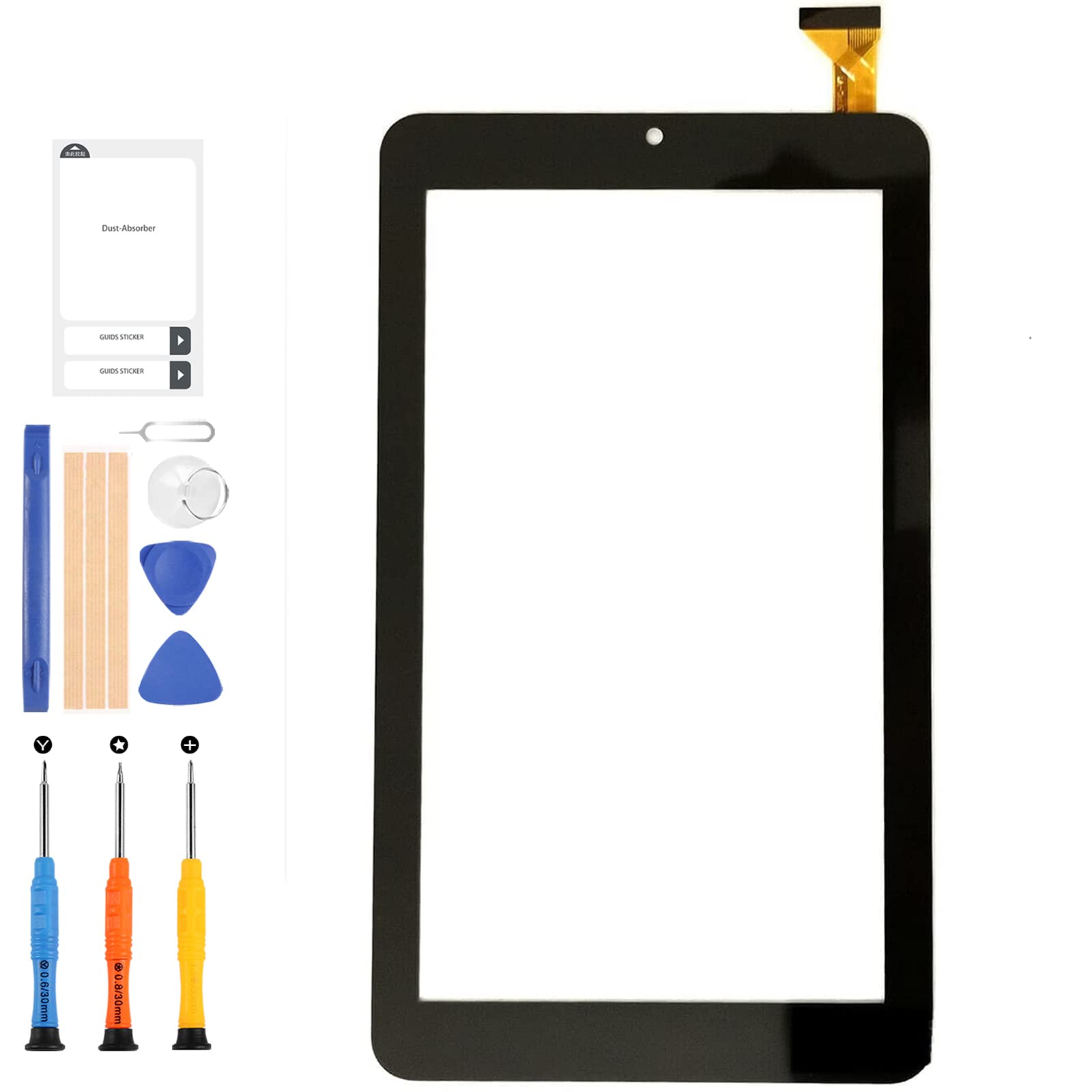 LADYSON New 7.0inch For Alba 7 16GB Tablet Alba7Nou M76Q10 Touch Screen Digitizer Sensor Full Glass Panel Lens Replacement Parts Kit with Free Repair Tools