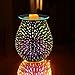 Electric Oil Warmer COOSA 3D Effect Starburst Fireworks Glass Wax Tart Burner Fragrance Candle Warmer Incense Oil Night Light Aroma Decorative Lamp for Gifts, Decor for Home Office