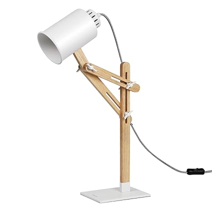 Tomons Lampada Da Tavolo Led Lampada Da Scrivania Lettura Regolabile Legno Classico Per Tavolo E Per Scrivania Con Braccio Snodato Lampada Da Lavoro