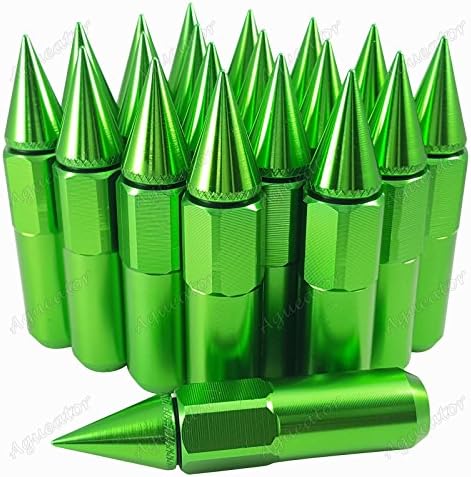 Aguetaor - Spike M12 x 1.25 New Racing Wheel Lug Nuts Screw 20PCS New Lime