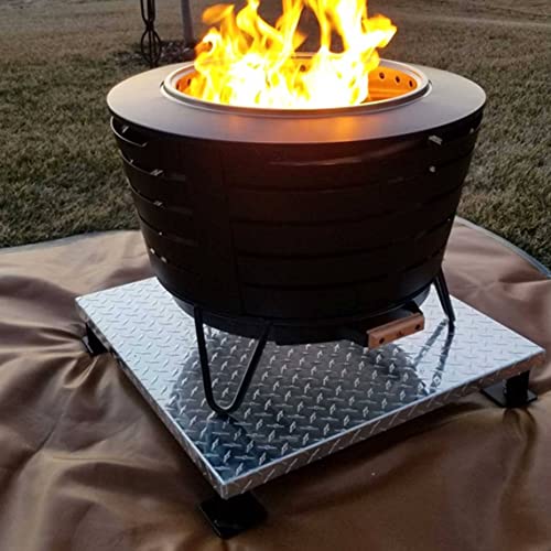 Titan Great Outdoors Fire Pit Heat Shield, 25 x 25inch Deck & Grass