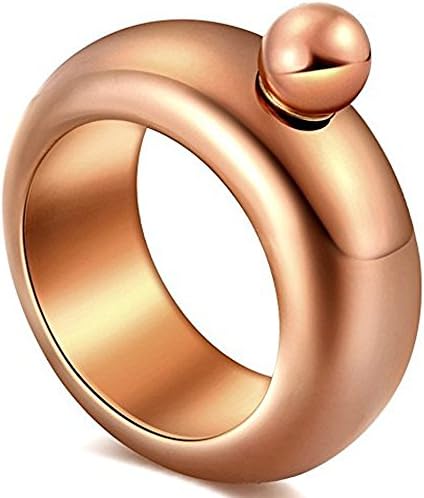 Booze Bangle Bracelet, Bosmix Flask Bracelet Bangle for Women, Bracelet Flask Creative Hidden Hip Stainless Steel Wine Bangle, Wine Bangle Bracelet Flask Bracelet with Funnel 3.5 oz (Coppery)