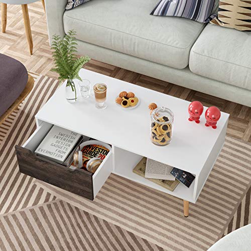 Homfa Coffee Tables for Living Room TV Stand, Wooden Console Table Sofa
