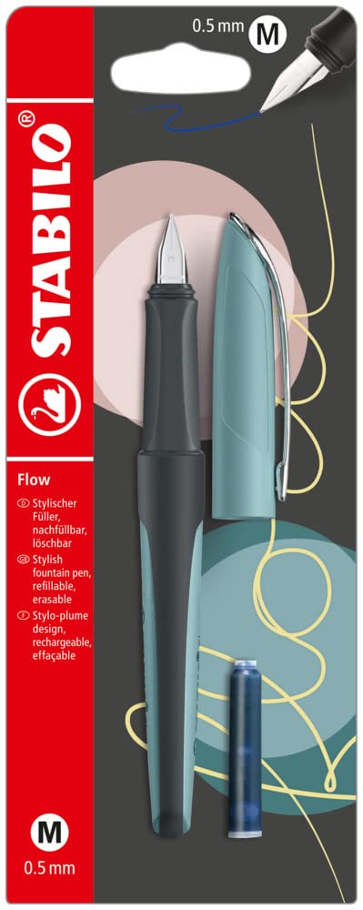 STABILO Fountain Pen Flow - MODERN OFFICE - Pastel Turquoise