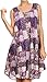Sakkas Spal Mid Length Scoop Neck Tank Top Printed Batik Caftan Dress/Cover Up