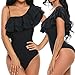 Avidlove Women's Ruffle Off Shoulder One-Piece Swimsuit One Shoulder Strap Swimwear Monokini