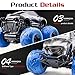 NQD RC CAR Electric RC Car Off Road Vehicle 2.4Ghz Radio Remote Control Car 360° Spin Monster Truck Dancing Stunt Cartoon Toy Car, Blue 9025