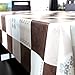 LEEVAN Heavy Weight Vinyl Square Table Cover Wipe Clean PVC Tablecloth Oil-Proof/Waterproof Stain-Resistant-54 x 78 Inch ( Elegant Plaid )