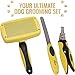Dog Nail Clippers & Trimmer + Self Cleaning Slicker Brush - Shedding Tools For All Dog Sizes And Hair Types - Sharp Stainless Blades For Smooth Cutting - Sturdy Non-Slip Handle - eBook Attached