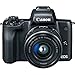 Canon EOS M50 Mirrorless Digital Camera Black with EF-M 15-45mm is STM Lens Bundle with 32GB Memory Card, Dual Battery, Shotgun Microphone, Backpack, Tripod and Accessories (12 Items)