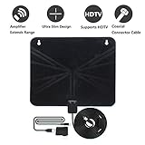 All4life Amplified HDTV 1080P Digital Antenna 50 Miles Range Indoor HDTV Antenna Amplifier