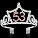 BABEYOND Crystal Rhinestone Birthday Tiara Headband Happy Birthday Crown with Replaceable Age Numbers (Crown with replaceable numbers 0-9)