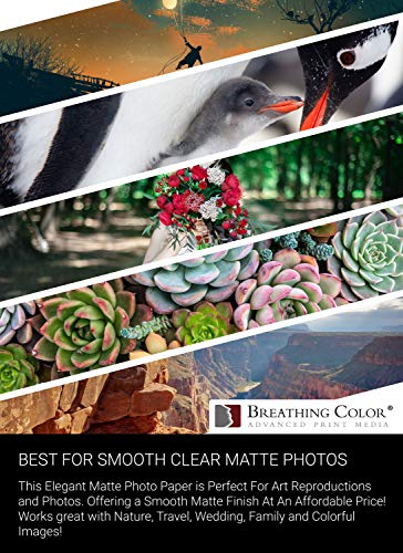 Vibrance Matte Photo Printer Paper 12 mil 255 gsm Matte Finish Premium Photo Paper Roll on 3in Core 44 inches x 100 ft Works with Most Inkjet Printer Professional Makes and Models Like Epson Canon HP - Thumbnail 5