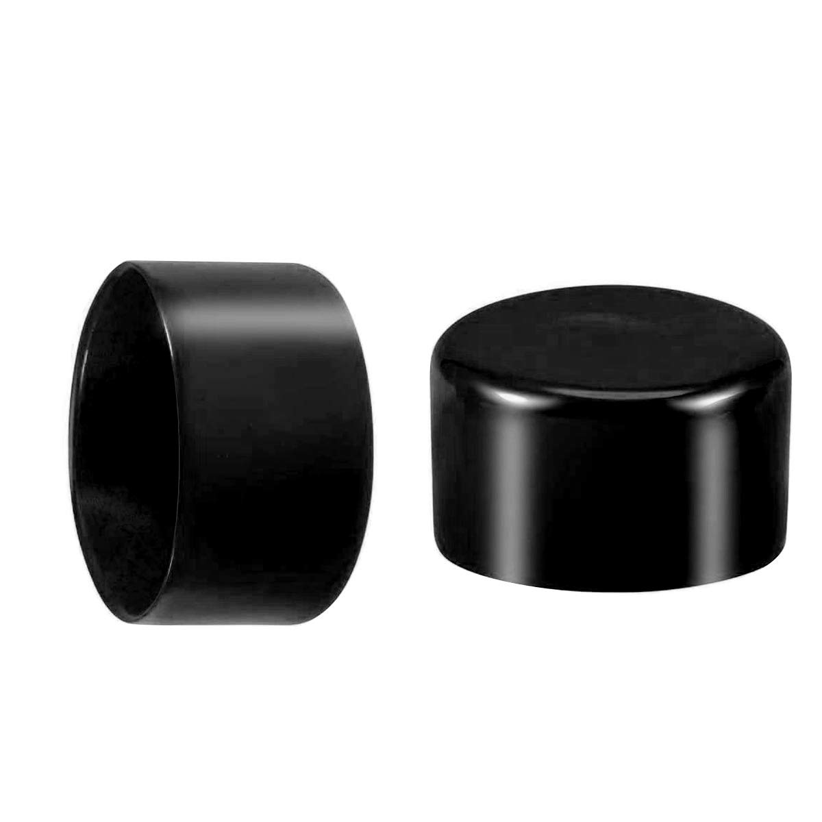 50 Pcs Screw Thread Protectors, Inner Dia 50mm PVC Rubber Round Tube Bolt Cap Plastic End Cap Cover Black Thread Protectors — image 1