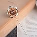 2 PCS Men's Rose Golden Flower Lapel Stick Brooch Pin for Sui,Gold/Sliver