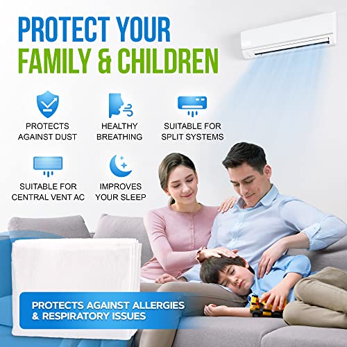 NEOBLOOM AC Filter Electrostatic Air Filter Sheet for Healthy Anti Allergy Anti Dust Airflow for Split AC & Central Air Conditioner Vent Air Filter for Clean Air Replacement 60X300CM + Adhesive Tape