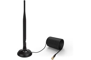 AUTO-VOX HD Wireless Camera Antenna with Magnetic Stand Base 11.5 Ft Extension Cable,66 Ft Long-Range Reception, 2.4GHz, SMA 