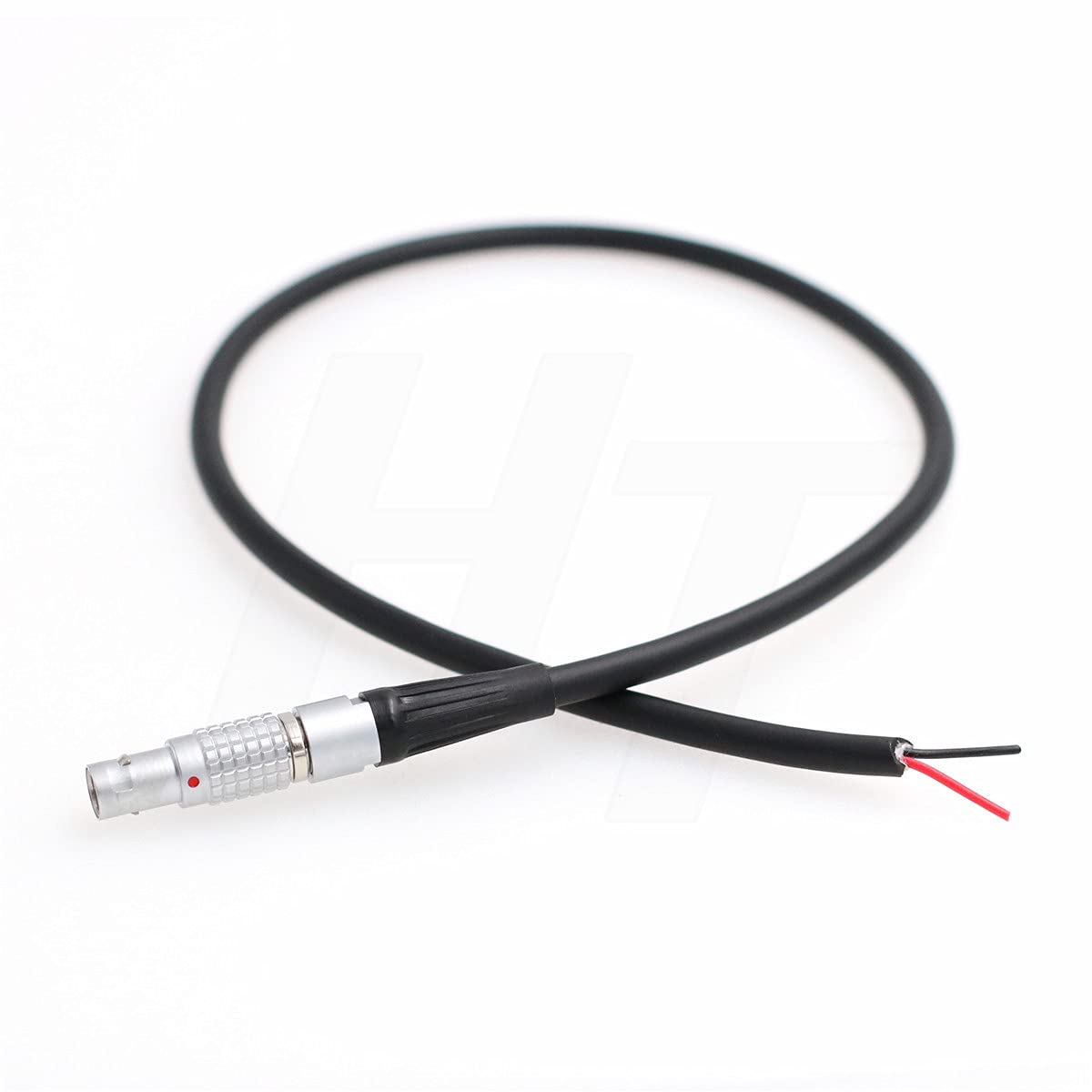 HangTon FGG.0B.302 2 Pin Male to Flying Leads Bare Wire Power Cable for Teradek/ARRI Alexa/RED Camera Monitor 45cm