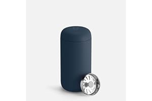 Fellow 12 oz Carter Move Travel Mug - Vacuum-Insulated Stainless Steel Travel Coffee Mug - Coffee Tumbler with Ceramic Interi