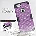 iPhone 7 Case, Anna Shop Studded Rhinestone 3in1 Shockproof Hybrid Full-body Protective Case Hard Cover PC+Silicone Full Body Protective High Impact Defender Cover For iPhone 7 7S